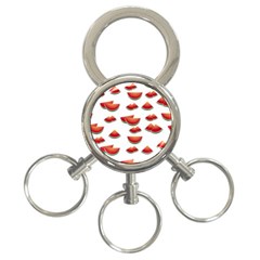 Summer Watermelon Pattern 3-Ring Key Chain