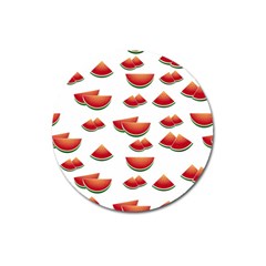 Summer Watermelon Pattern Magnet 3  (Round)