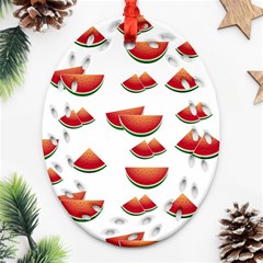 Summer Watermelon Pattern Ornament (Oval Filigree)