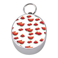 Summer Watermelon Pattern Mini Silver Compasses