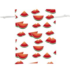 Summer Watermelon Pattern  Lightweight Drawstring Pouch (XL)