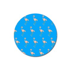 Flamenco Birds Exotic Nice Pink Magnet 3  (round) by Mariart