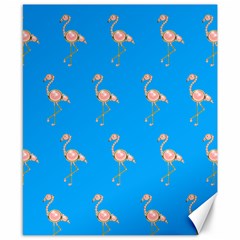 Flamenco Birds Exotic Nice Pink Canvas 8  X 10  by Mariart