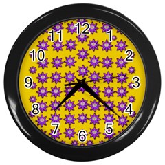 Lotus Bloom Always Live For Living In Peace Wall Clock (black) by pepitasart