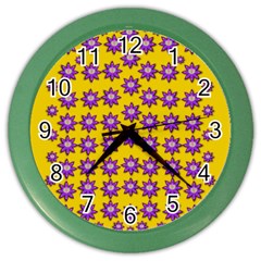 Lotus Bloom Always Live For Living In Peace Color Wall Clock by pepitasart