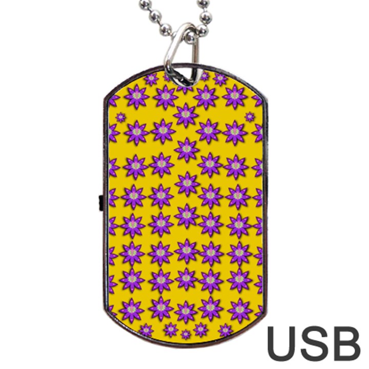 Lotus Bloom Always Live For Living In Peace Dog Tag USB Flash (Two Sides)