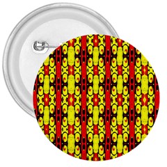 Red Black Yellow-9 3  Buttons by ArtworkByPatrick