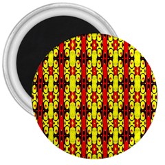 Red Black Yellow-9 3  Magnets by ArtworkByPatrick