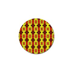 Red Black Yellow-9 Golf Ball Marker (4 Pack) by ArtworkByPatrick