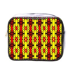 Red Black Yellow-9 Mini Toiletries Bag (one Side) by ArtworkByPatrick