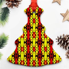 Red Black Yellow-9 Christmas Tree Ornament (two Sides) by ArtworkByPatrick