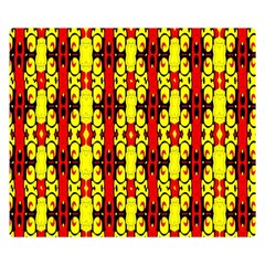 Red Black Yellow-9 Double Sided Flano Blanket (small)  by ArtworkByPatrick