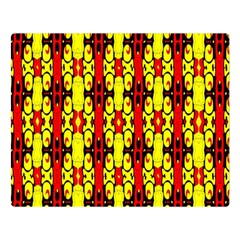 Red Black Yellow-9 Double Sided Flano Blanket (large)  by ArtworkByPatrick