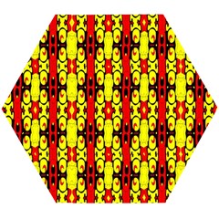 Red Black Yellow-9 Wooden Puzzle Hexagon