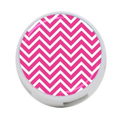 Chevrons Zigzag Pattern Design Pink White 4-port Usb Hub (one Side) by Wegoenart