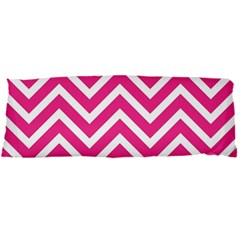 Chevrons Zigzag Pattern Design Pink White Body Pillow Case Dakimakura (two Sides) by Wegoenart