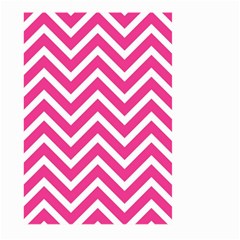 Chevrons Zigzag Pattern Design Pink White Large Garden Flag (two Sides) by Wegoenart