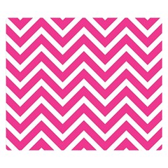 Chevrons Zigzag Pattern Design Pink White Double Sided Flano Blanket (small)  by Wegoenart