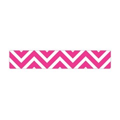 Chevrons Zigzag Pattern Design Pink White Flano Scarf (mini) by Wegoenart