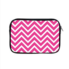 Chevrons Zigzag Pattern Design Pink White Apple Macbook Pro 15  Zipper Case by Wegoenart