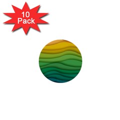 Background Waves Wave Texture 1  Mini Buttons (10 Pack)  by Wegoenart