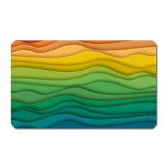 Background Waves Wave Texture Magnet (rectangular) by Wegoenart