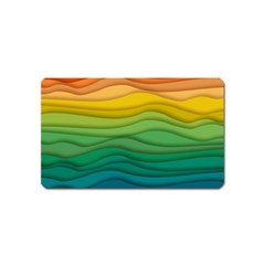 Background Waves Wave Texture Magnet (name Card) by Wegoenart