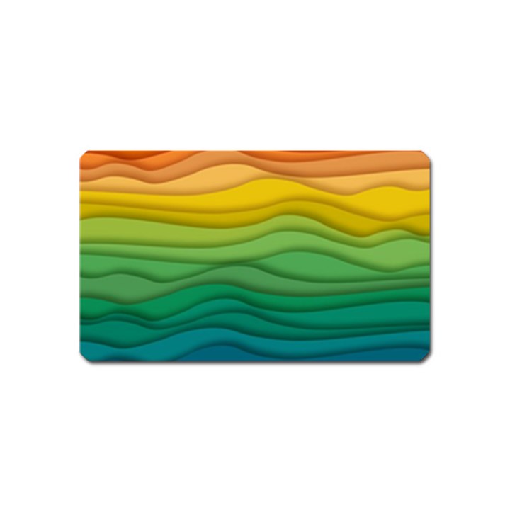 Background Waves Wave Texture Magnet (Name Card)