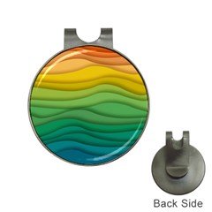 Background Waves Wave Texture Hat Clips With Golf Markers by Wegoenart