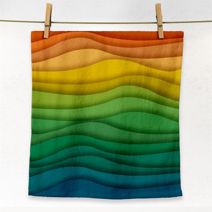 Background Waves Wave Texture Face Towel