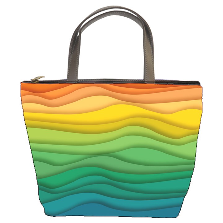 Background Waves Wave Texture Bucket Bag