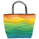 Background Waves Wave Texture Bucket Bag Back