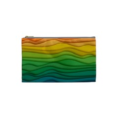 Background Waves Wave Texture Cosmetic Bag (small) by Wegoenart