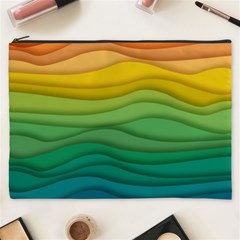 Background Waves Wave Texture Cosmetic Bag (xxxl) by Wegoenart