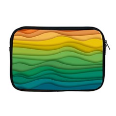 Background Waves Wave Texture Apple Macbook Pro 17  Zipper Case by Wegoenart