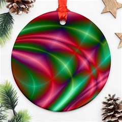 Background Fractal Shining Elegant Ornament (round) by Wegoenart