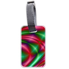 Background Fractal Shining Elegant Luggage Tag (two Sides) by Wegoenart