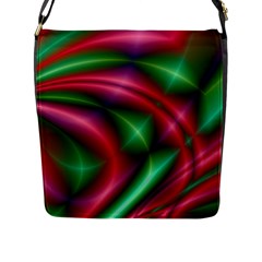 Background Fractal Shining Elegant Flap Closure Messenger Bag (l) by Wegoenart