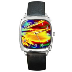 Color Concept Colors Colorful Square Metal Watch by Wegoenart