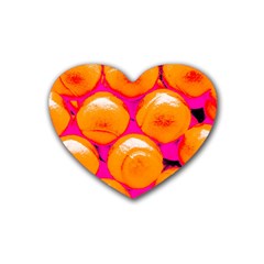 Pop Art Tennis Balls Heart Coaster (4 Pack)  by essentialimage