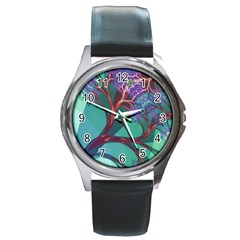 Art Fractal Artwork Creative Round Metal Watch by Wegoenart