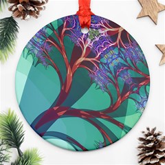 Art Fractal Artwork Creative Round Ornament (two Sides) by Wegoenart