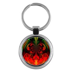 Digital Arts Fractals Futuristic Key Chain (round) by Wegoenart