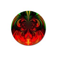 Digital Arts Fractals Futuristic Magnet 3  (round) by Wegoenart