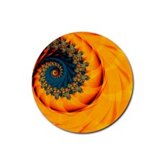 Art Artwork Fractal Digital Art Rubber Coaster (round)  by Wegoenart