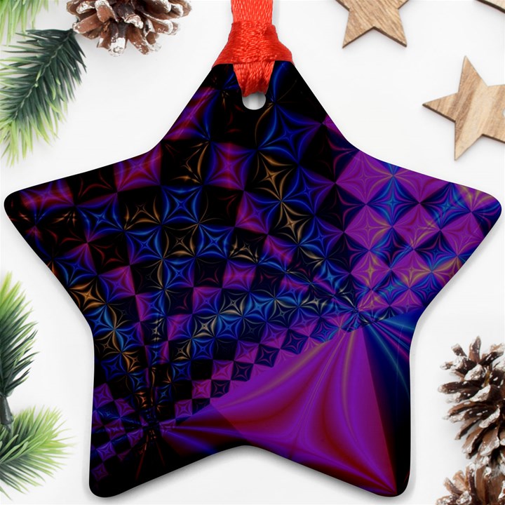 Background Silky Geometric Fractal Ornament (Star)