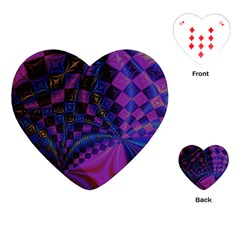 Background Silky Geometric Fractal Playing Cards Single Design (heart) by Wegoenart