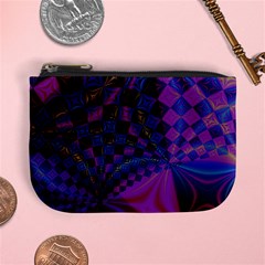 Background Silky Geometric Fractal Mini Coin Purse by Wegoenart