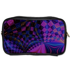 Background Silky Geometric Fractal Toiletries Bag (one Side) by Wegoenart