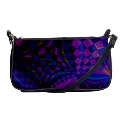 Background Silky Geometric Fractal Shoulder Clutch Bag by Wegoenart